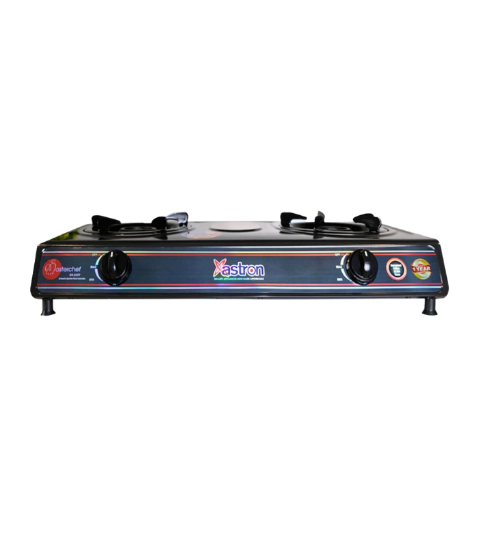ASTRON DOUBLE BURNER GAS STOVE (TEFLON COATED)