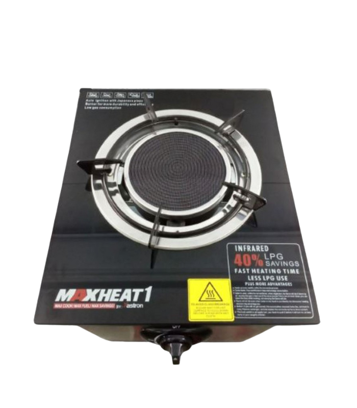 ASTRON INFRARED SINGLE BURNER CERAMIC GAS STOVE WITH TEMPERED GLASS TOP