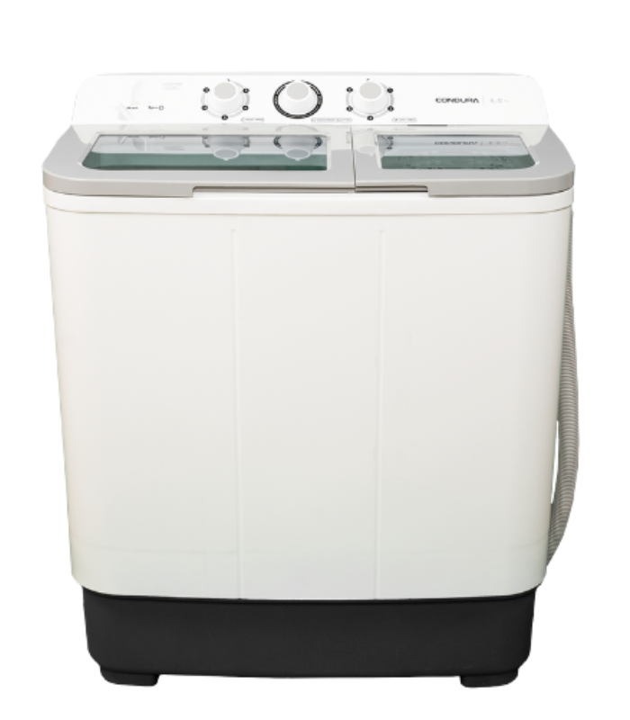 Condura CWM8.5TTGT 8.5kg Twin Tub Washing Machine – Crystal Lid Series